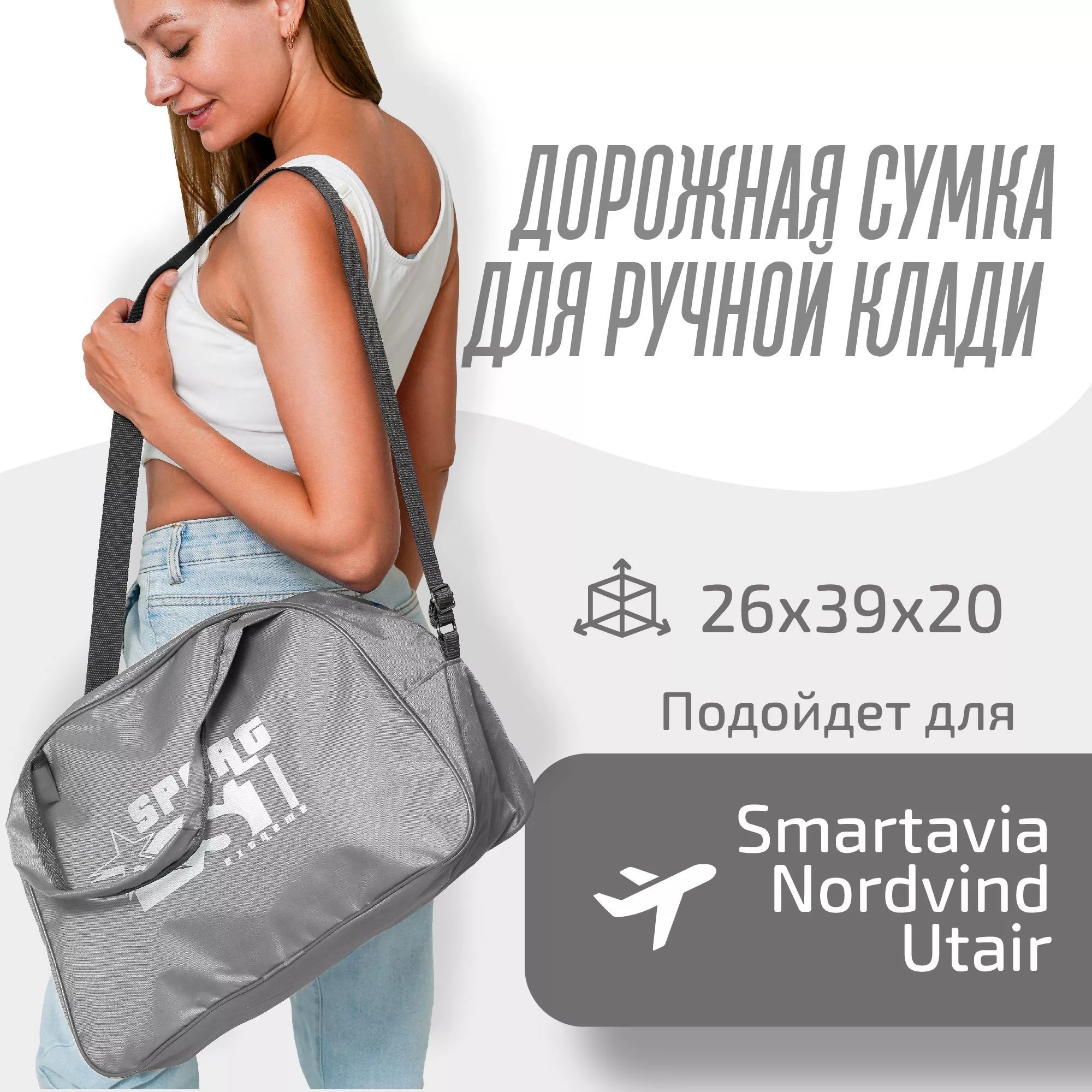 Сумка дорожная Фдр 27 Гиг, серый